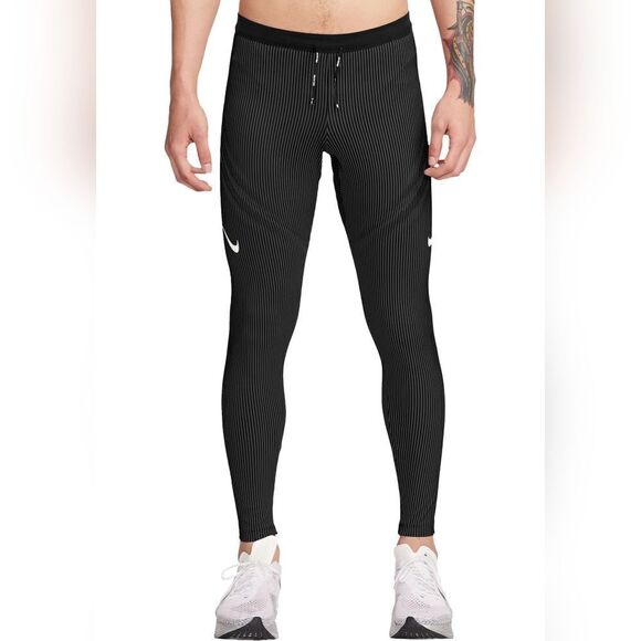 Nike Aeroswift Dri-Fit ADV Running Tights Pants Small S Black White DM4613-011 - Picture 2 of 15